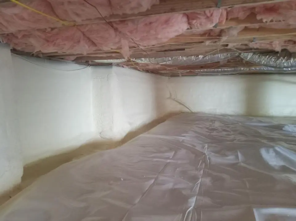 Crawl space encapsulation with closed-cell spray foam for Spray Foam Roofing in Laguna Woods